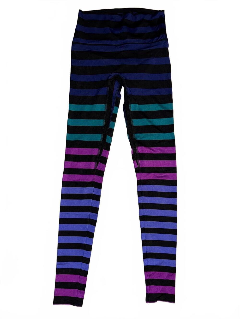 Women’s K-Deer multicoloured striped yoga pants/leggings Size Medium